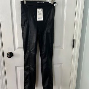 BNWT black leather leggings